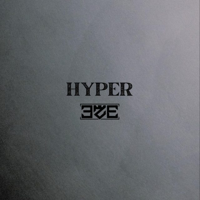 Hyper cover art. The word Hyper and the EZE logo on brushed grey.